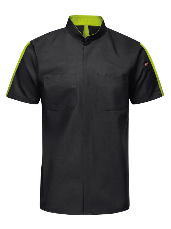 Red Kap Men's Short Sleeve Two Tone Pro+ Work Shirt with OilBlok and MIMIX®