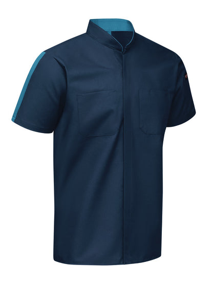 Red Kap Men's Short Sleeve Two Tone Pro+ Work Shirt with OilBlok and MIMIX®