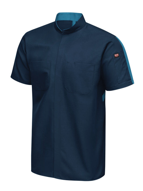 Red Kap Men's Short Sleeve Two Tone Pro+ Work Shirt with OilBlok and MIMIX®