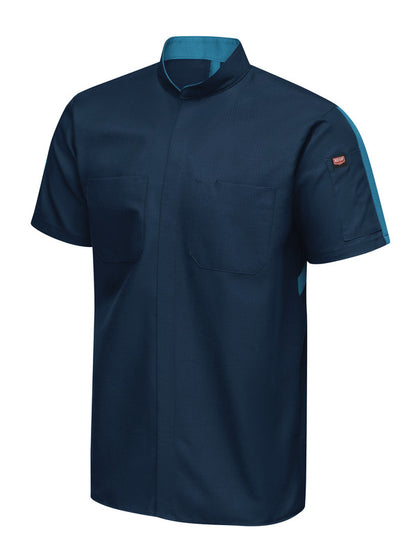Red Kap Men's Short Sleeve Two Tone Pro+ Work Shirt with OilBlok and MIMIX®