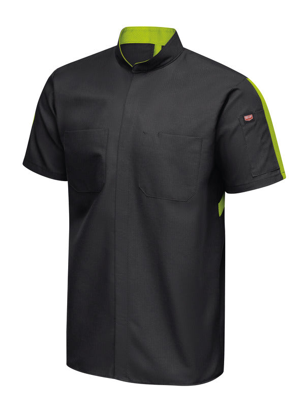 Red Kap Men's Short Sleeve Two Tone Pro+ Work Shirt with OilBlok and MIMIX®