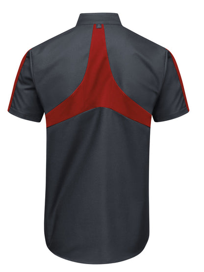 Red Kap Men's Short Sleeve Two Tone Pro+ Work Shirt with OilBlok and MIMIX®