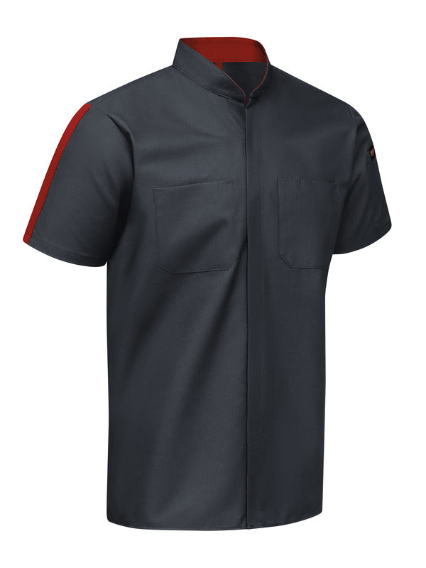 Red Kap Men's Short Sleeve Two Tone Pro+ Work Shirt with OilBlok and MIMIX®