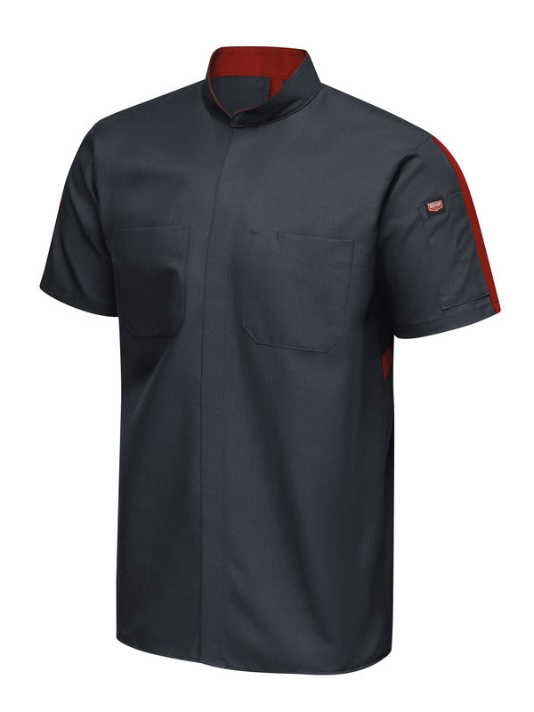 Red Kap Men's Short Sleeve Two Tone Pro+ Work Shirt with OilBlok and MIMIX®