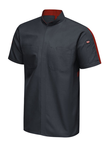 Red Kap Men's Short Sleeve Two Tone Pro+ Work Shirt with OilBlok and MIMIX®
