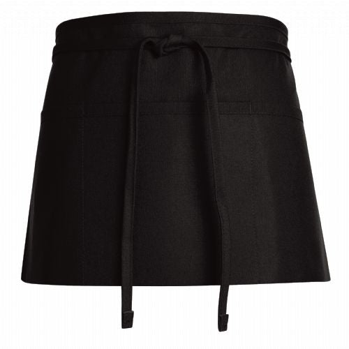 Red Kap Waist Apron with Squared Corners - Black