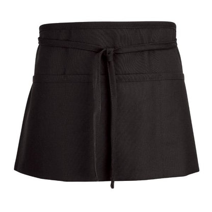 Red Kap Waist Apron with Squared Corners - Black