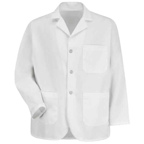 Red Kap Men's Long Sleeve Counter Coat - White