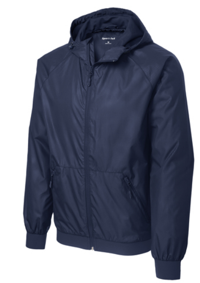 Sport-Tek® Embossed Hooded Wind Jacket