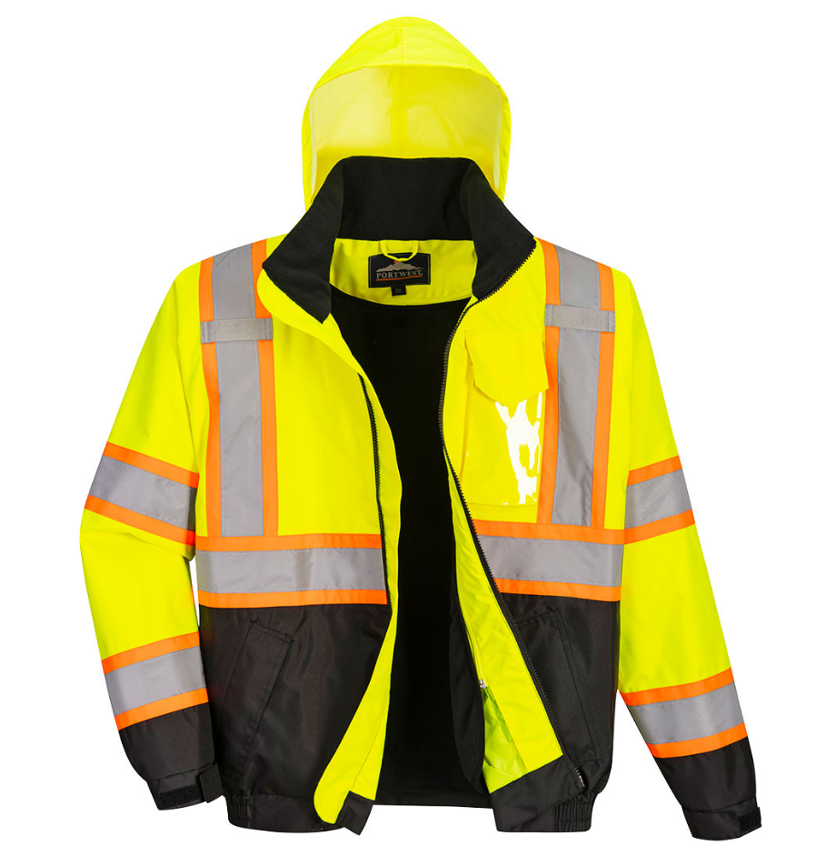 Portwest Hi-Vis 2-in-1 Contrast Bomber Jacket