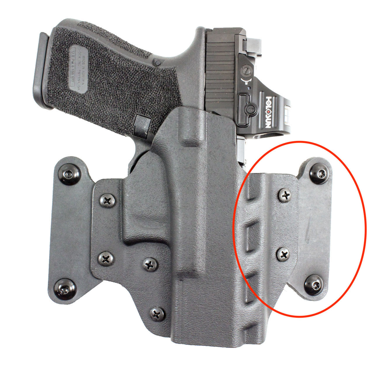 DeSantis GunHide VEILED PARTNER BELT LOOP ATTACHMENTS, Black with Ambi ...