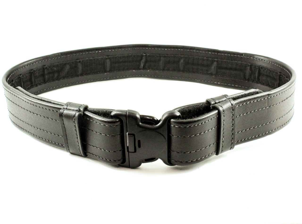 DeSantis GunHide VERITAS 2 1/4" DUTY BELT W/ TRI-BUCKLE, Black with Plain Finish