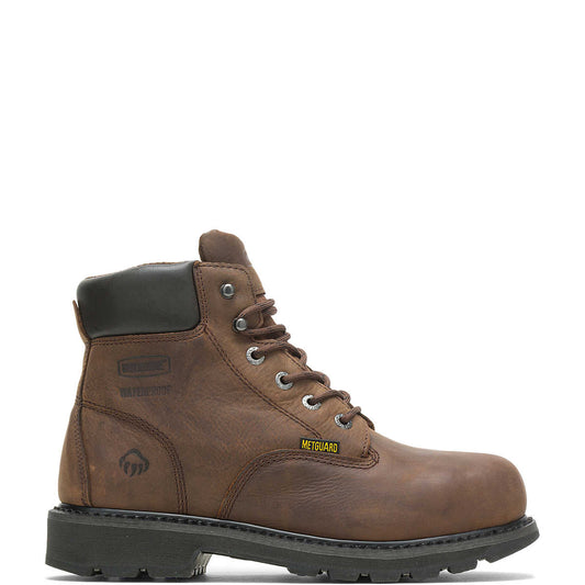 Wolverine Men's McKay Waterproof Steel-Toe 6” Work Boot - Brown
