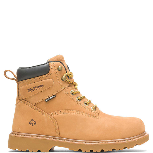 Wolverine Men's Floorhand Waterproof Steel-Toe 6" Work Boot - Wheat