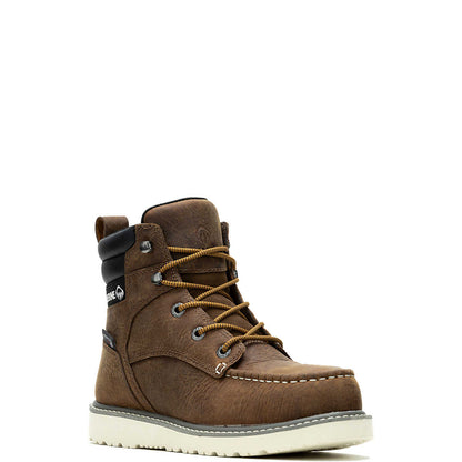 Wolverine Women's Trade Wedge 6" Moc-Toe Steel-Toe Work Boot - Sudan Brown