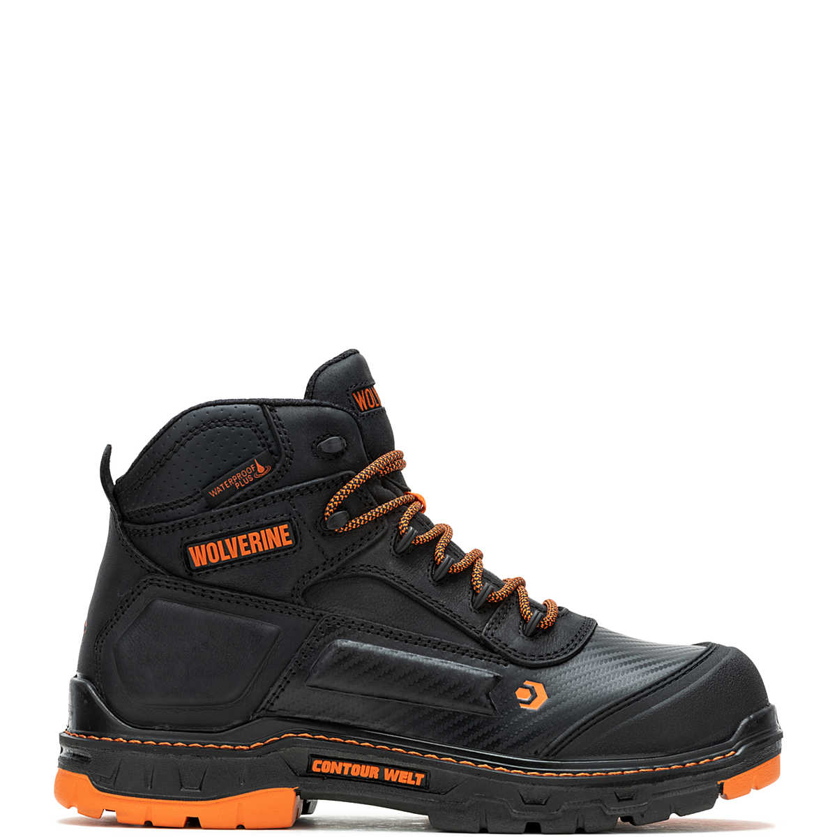 Wolverine Men's Overpass CarbonMAX® 6" Boot - Black/Orange