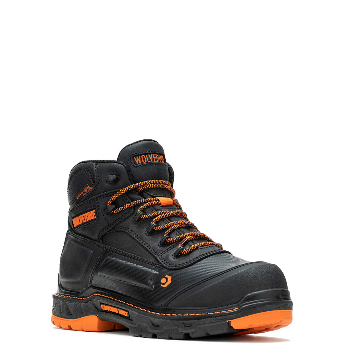 Wolverine Men's Overpass CarbonMAX® 6" Boot - Black/Orange