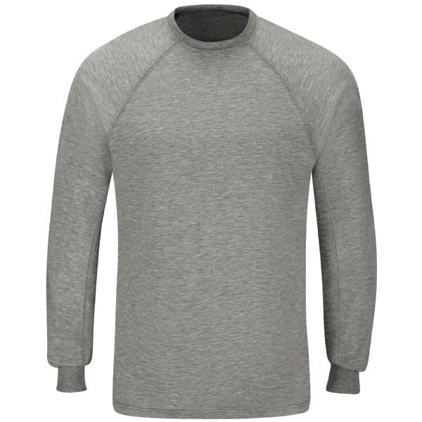 Workrite Men's Long Sleeve Station Wear Tee (Athletic Style) - Heather Gray