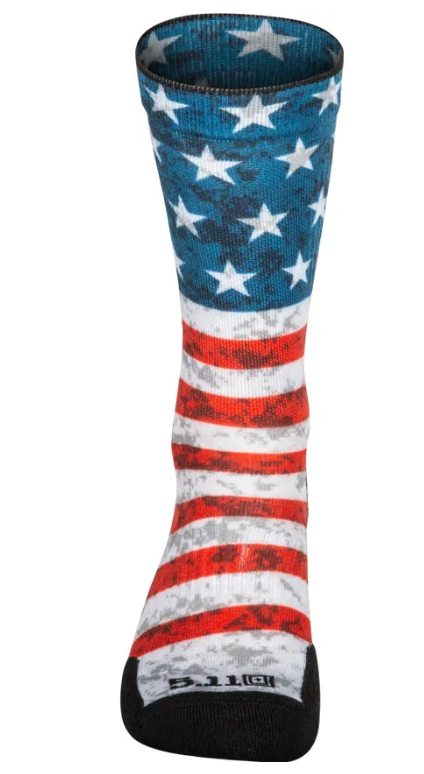 5.11 SOCK & AWE CREW AMERICAN FLAG