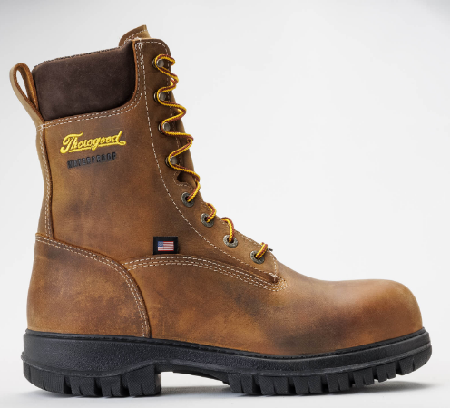 Thorogood Genesis Series – 8″ Chestnut – Nano Safety Toe – Waterproof – Insulated