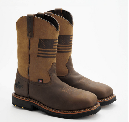 Thorogood Western Work – Waterproof Crazy Horse/Tan – 11″ Safety Toe