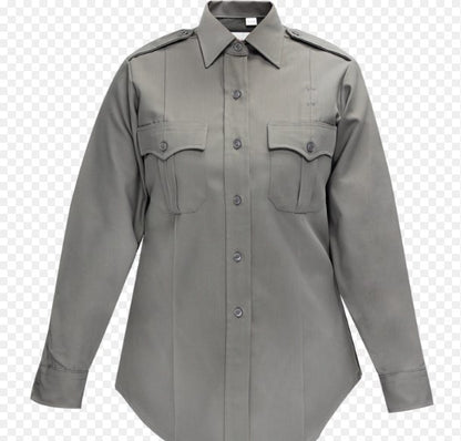 Flying Cross Women's Deluxe Tropical Weave Long-Sleeve Shirt - Slate Grey