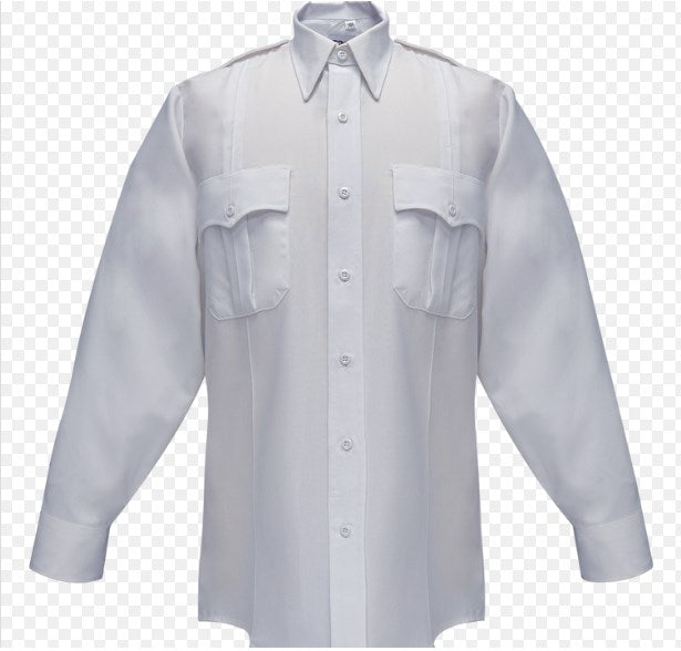 Flying Cross Men's Long Sleeve Command Zip Front Shirt - White