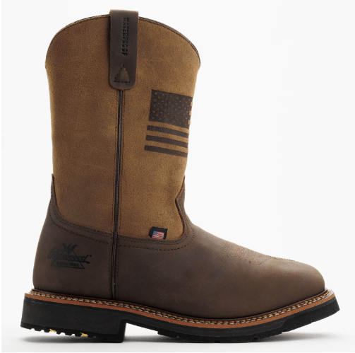 Thorogood Western Work – Waterproof Crazy Horse/Tan – 11″ Square Toe