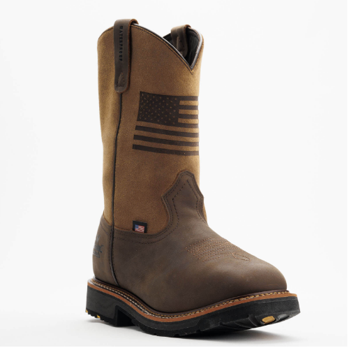 Thorogood Western Work – Waterproof Crazy Horse/Tan – 11″ Square Toe