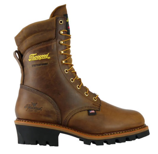 Thorogood Logger Series – 9″ Brown Trail Crazy Horse – Insulated – Waterproof