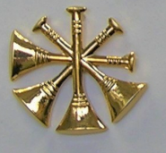 ELC Pair of Gold FD Deputy Chief 4 Crossed Bugles