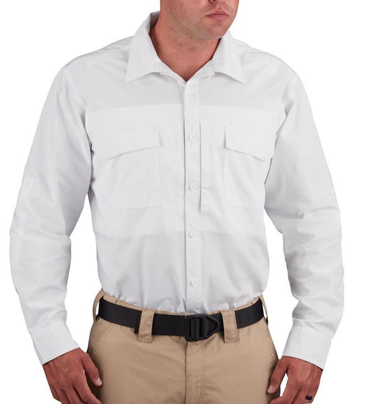 Propper Men's Long Sleeve RevTac Shirt - Poplin White