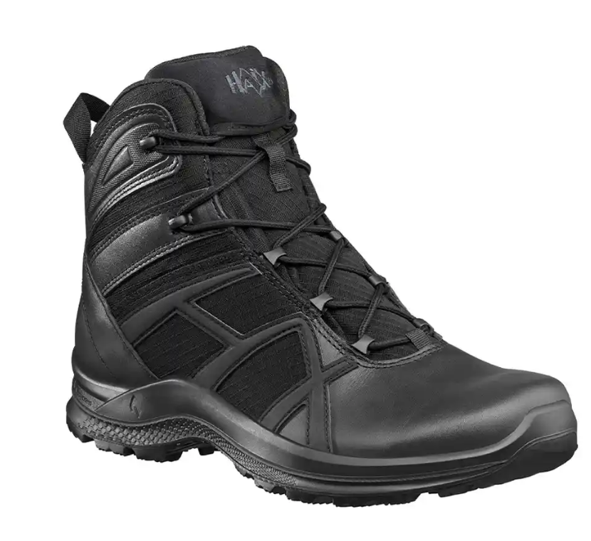 front view of black boot