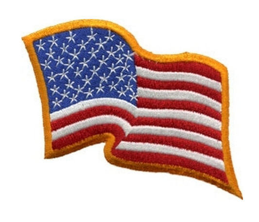 Hero's Pride 3-1/4X2-1/4" Wavy U.S. Flag Patch