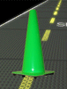 28" Lime Road Cone