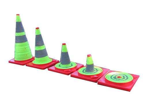 Ez-Stor Collapsible Road Cones in Lime