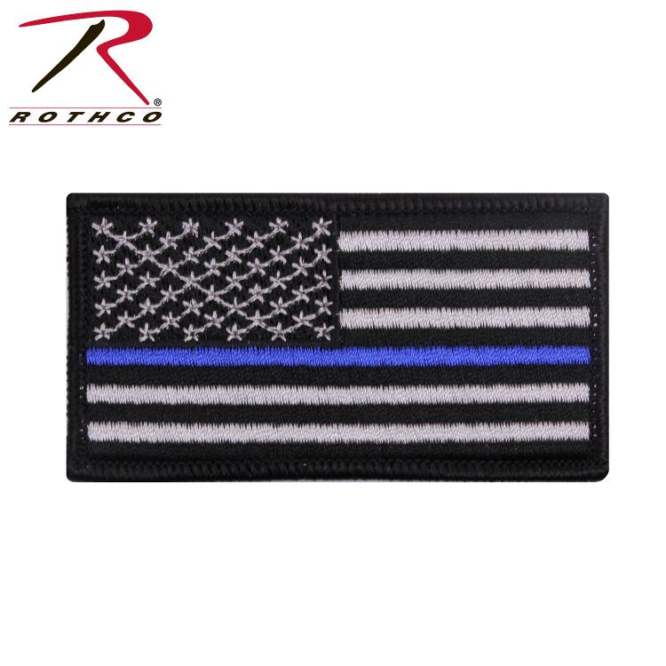 Rothco Thin Blue Line Flag Patch - Iron On