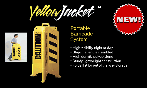 Yellow Jacket Collapsible Barricade