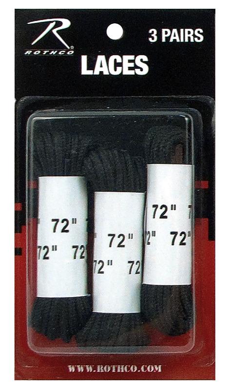 Rothco 72" Boot Laces - 3 Pack