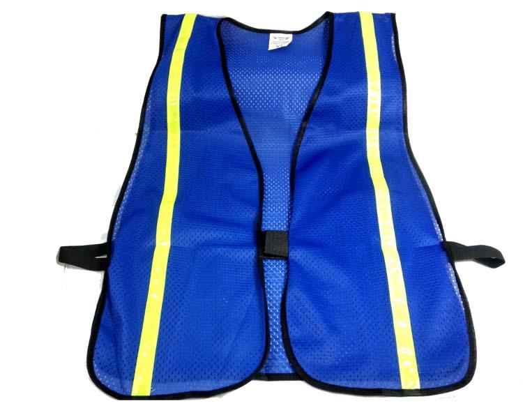 Blue Safety Vest with 3/4" Reflective Striping