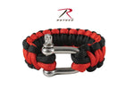 Rothco Thin Red Line Paracord Red Bracelet With D-Shackle