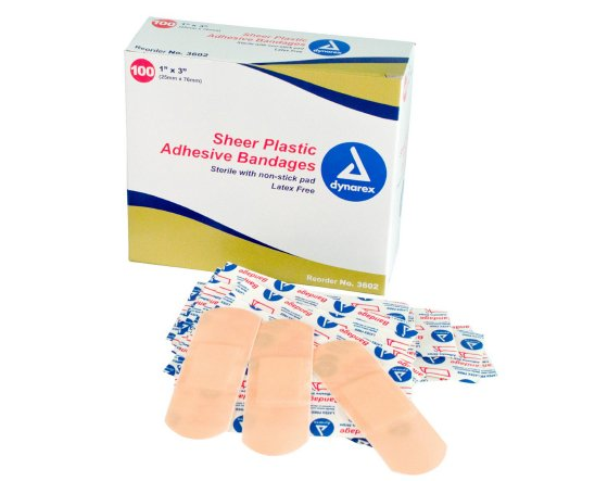 Dynarex Sheer Plastic Adhesive Bandages