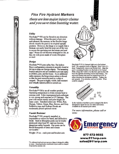 Tagging Hydrant Flex Fire Hydrant Marker – EMERGENCY RESPONDER PRODUCTS, LLC