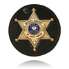 Boston Leather Round Holder w/ Recessed Badge Cutout, Swivel and Velcro Closure
