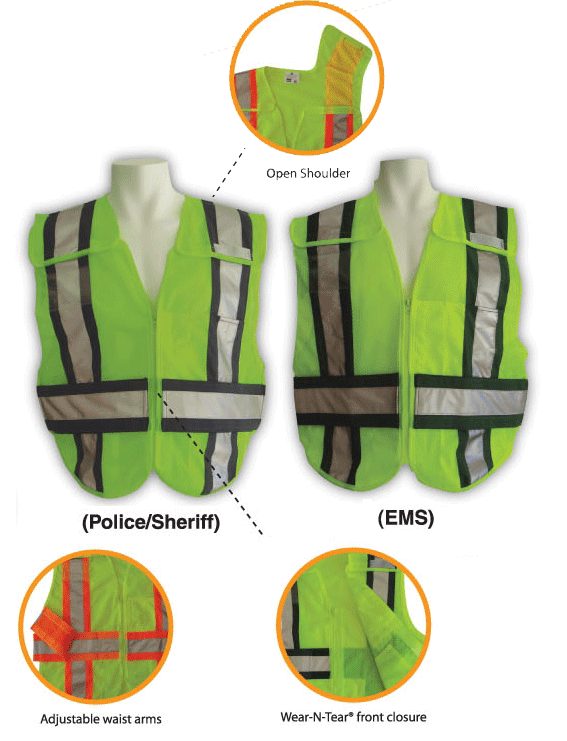 Class 2 Break-A-Way Vest ANSI 107-2006 EMS