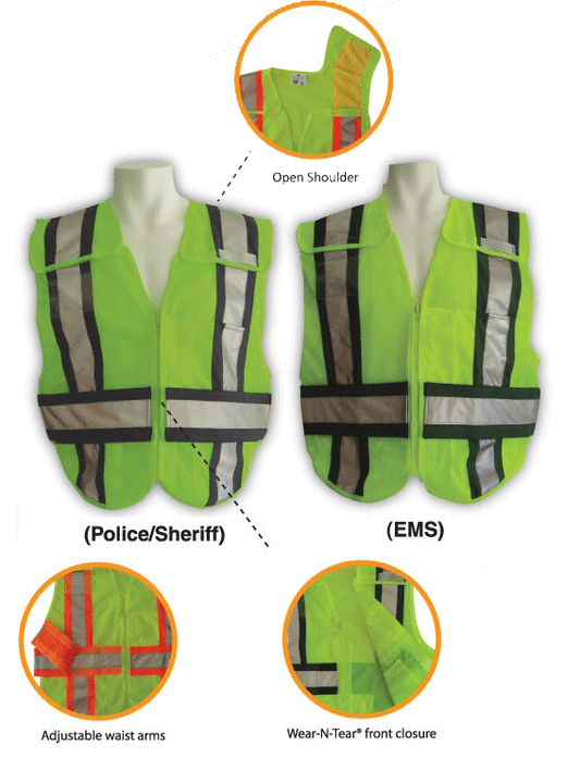 Class 2 Break-A-Way Vest ANSI 107-2006 EMS