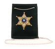 DELUXE NECK CHAIN ID HOLDER WITH RECESSED BADGE, FOLD STYLE WITH POCKETS