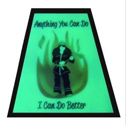 Illuminating Reflective Helmet Sticker: Female Firefighter