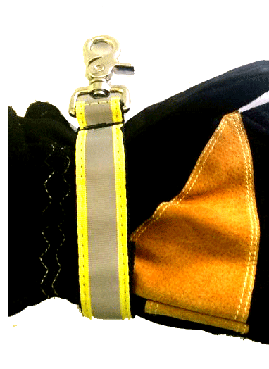 Heavy-Duty Firefighter Turnout Gear Glove Strap w/ Reflective