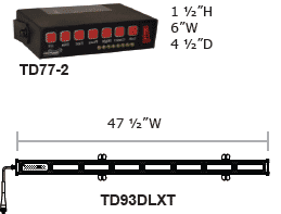 Star 47"  LED Traffic Director With DLXT Heads  TD93DLXT